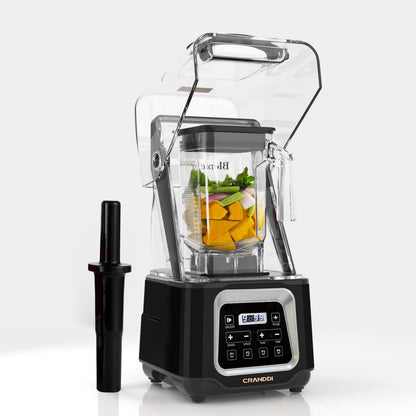 CRANDDI 2200W blender with touchscreen, 52oz jar, presets, quiet design, K80TS black