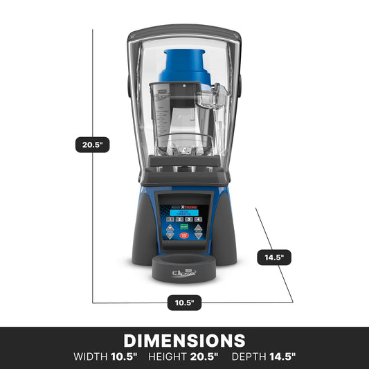 Waring 3.5HP commercial blender, 32oz container, LCD display, programmable with sound enclosure