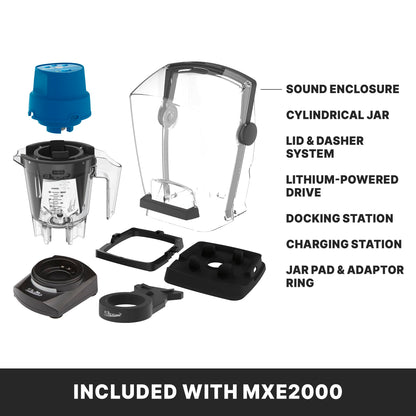 Waring 3.5HP commercial blender, 32oz container, LCD display, programmable with sound enclosure