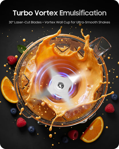 3000W commercial vacuum blender, 56oz cup, quiet shield, self-cleaning for smoothies and hot soup